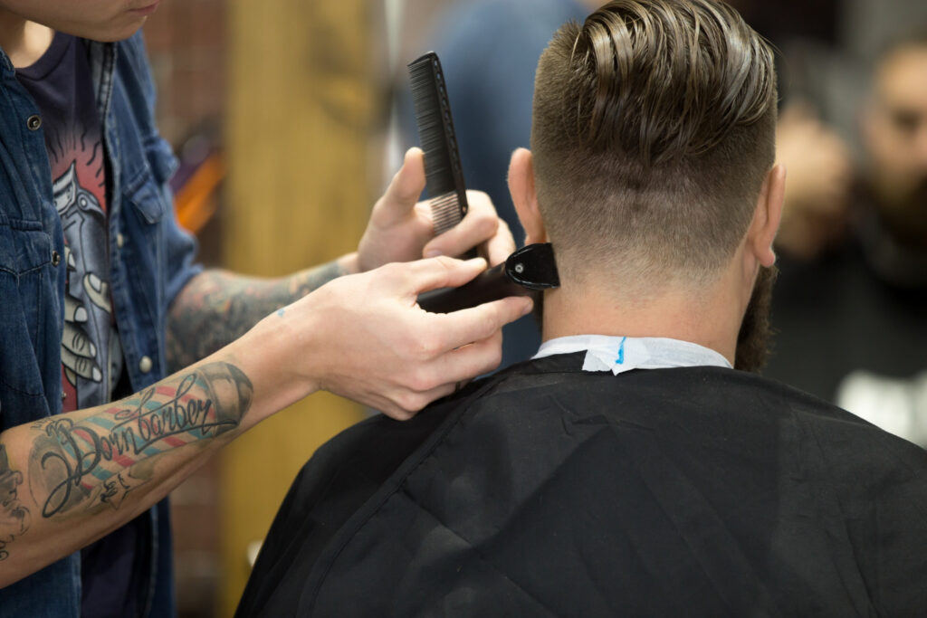 stylish haircut barbershop